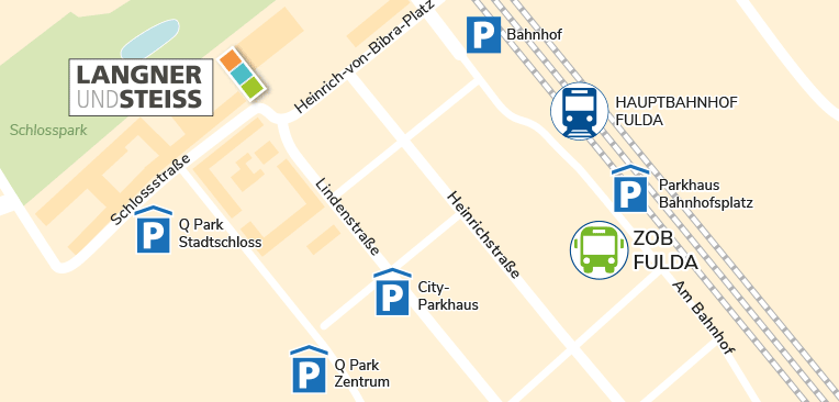 Karte der Fuldaer Innenstadt
